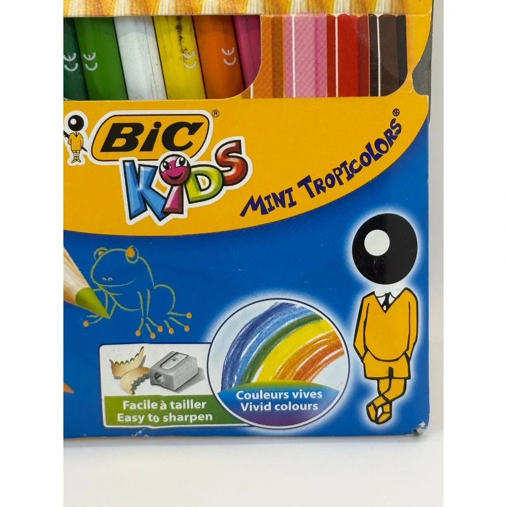 Bic Kids Mini Tropicolor Colored Pencils 12 Count Multicolor Art Supplies Sealed